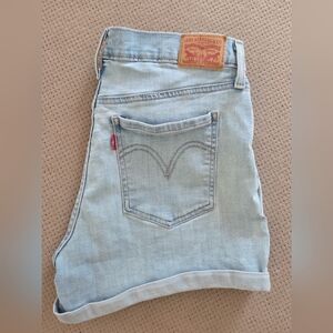 Levi Strauss women's size 31 mid length cuffed blue jean shorts